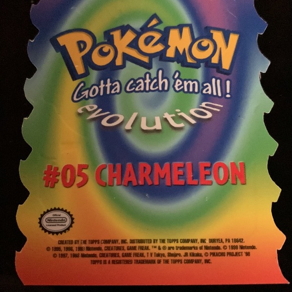 Topps Pokémon The First Movie Trading Card #05 Chameleon Die Cut Rare Diecut - Picture 4 of 5